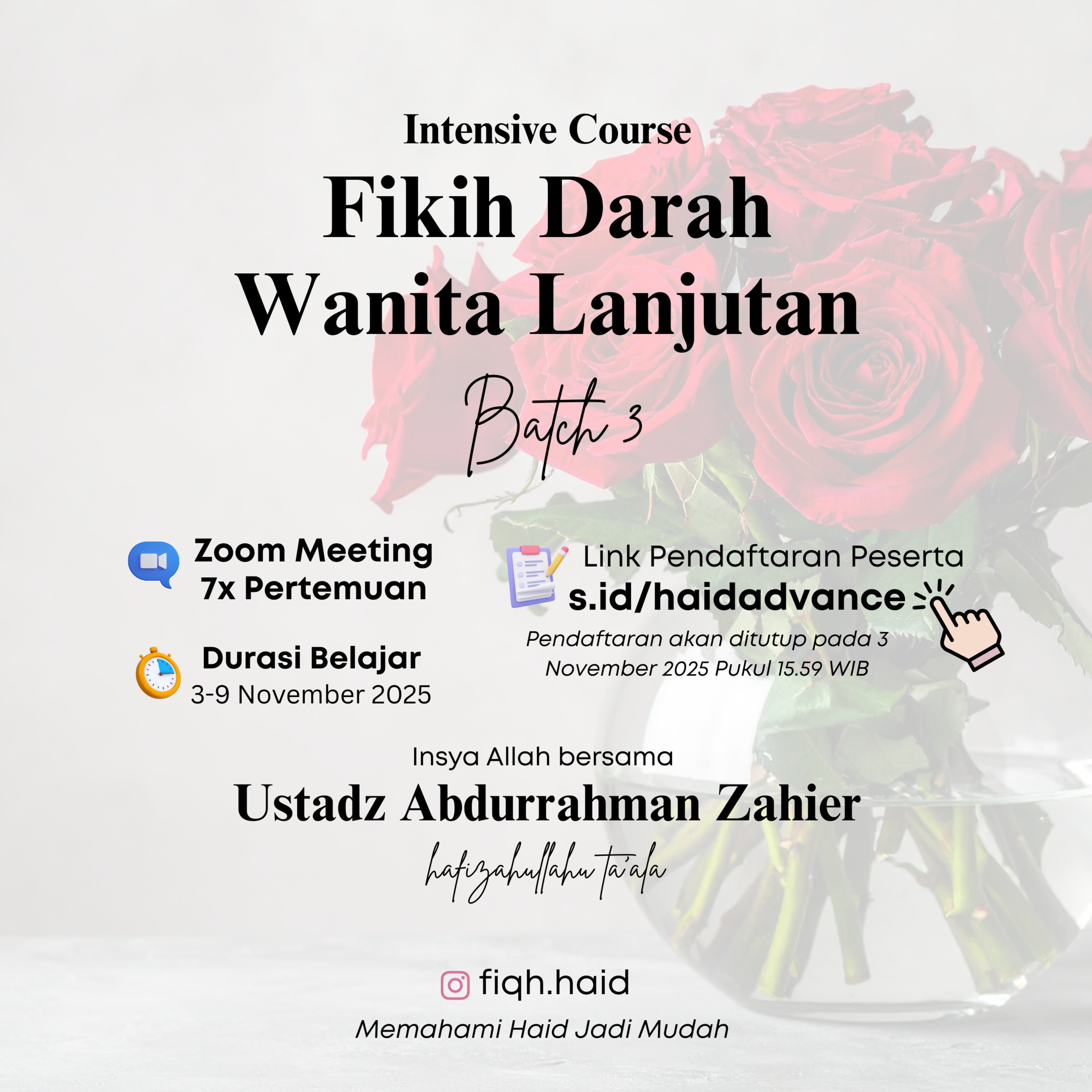 Dauroh Online Fiqh Darah Wanita Lanjutan