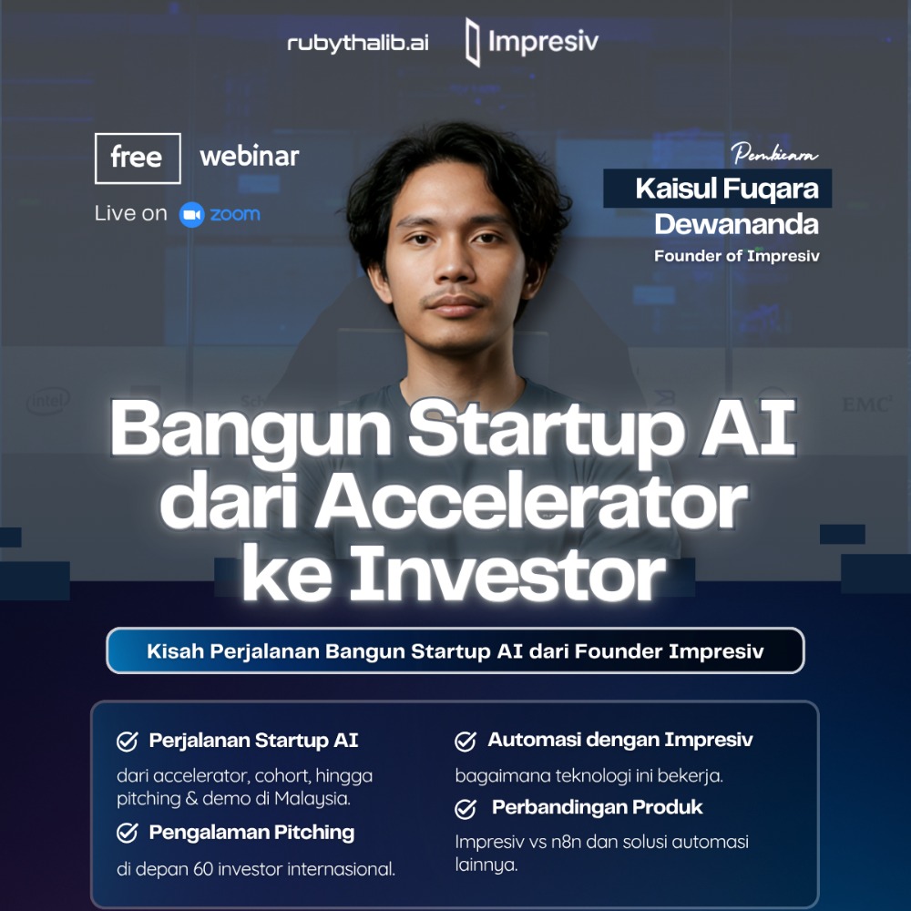 Free Webinar - Bangun Startup AI dari Accelerator ke Investor