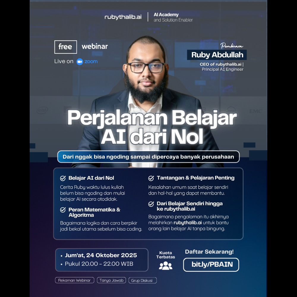 Free Webinar - Perjalanan Belajar AI dari Nol
